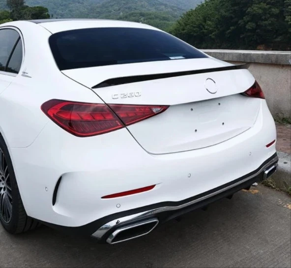 W206 C SERISI İÇİN UYUMLU 2021 C63 SPOILER PİANO BLACK ürün görseli 1
