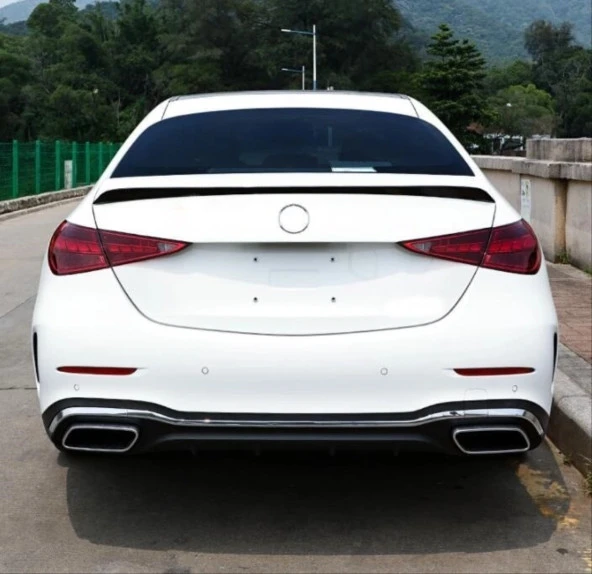 W206 C SERISI İÇİN UYUMLU 2021 C63 SPOILER PİANO BLACK - Resim 4