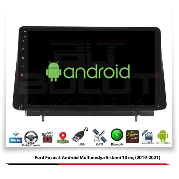Ford Focus 5 Android Multimedya Sistemi 10 İnç (2019-2021) 2 GB Ram 32 GB Hafıza 4 Çekirdek İphone CarPlay Android Auto Navigold - 2