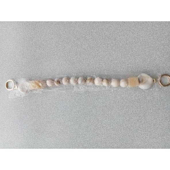 Yuvarlak Akrilik Boncuklı Pastel  Renkli  Çanta Sapı - 4