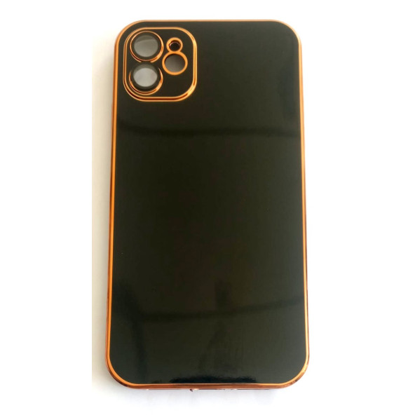 iPhone 11 Uyumlu Parlak Tasarımlı Yumuşak Altın Yaldızlı Kılıf - Resim 4