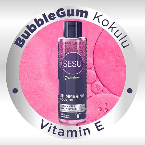 Sesu Vücut Losyonu 175ML/Vücut Peelingi 250ML/Simli Cilt Bakım Yağı 150ML Karma (3 Lü Set) - Resim 4
