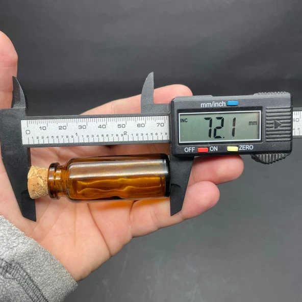 15 ML AMBER MANTAR TIPALI CAM ŞİŞE , KAHVERENGİ MANTAR TIPALI CAM ŞİŞE 15 CC x 10 Adet - Resim 2