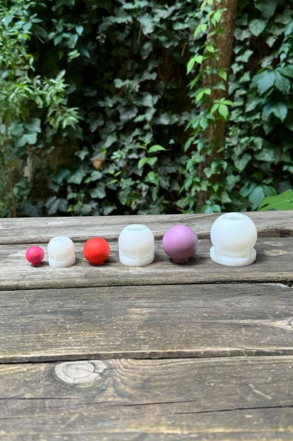 Küre Üçlü Silikon Mum Kalıp Seti - Resim 6