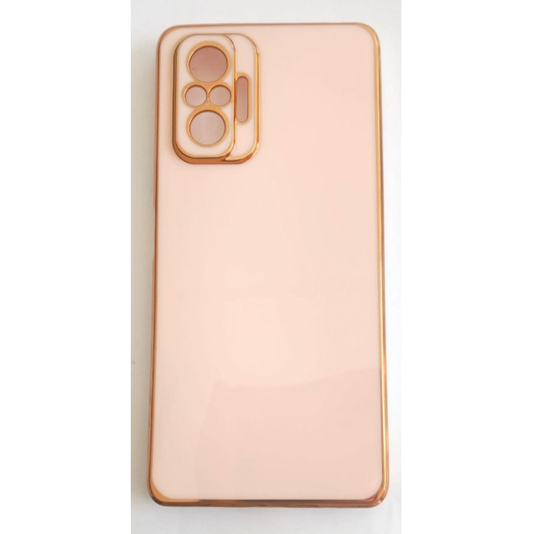 Xiaomi Redmi Note 10 Pro Parlak Yumuşak Altın Yaldızlı Kılıf - 3