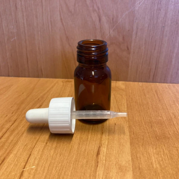 20 Ml Plastik Damlalıklı Amber Cam Şişe , 20Cc Kahverengi Cam Şişe Damlalıklı x 6 Adet - 1