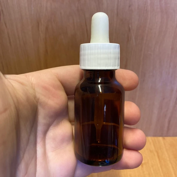 30 Ml Plastik Damlalıklı Amber Cam Şişe , 30Cc Kahverengi Cam Şişe Damlalıklı x 6 Adet - 1