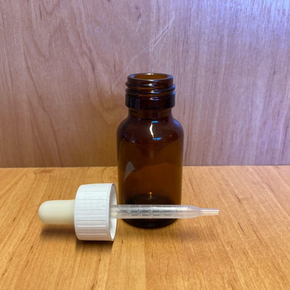 30 Ml Plastik Damlalıklı Amber Cam Şişe , 30Cc Kahverengi Cam Şişe Damlalıklı x 6 Adet - 2