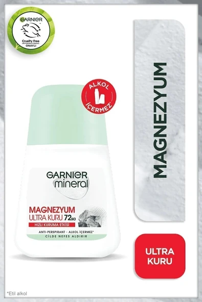 Garnier Mineral Magnezyum Ultra Kuru Roll-on Deodorant ürün görseli 1