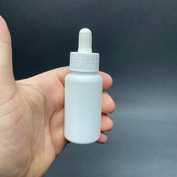 50Ml Beyaz PE Plastik Şişe , Plastik Damlalıklı , 50 Cc Damlalıklı Plastik Şişe x 6 Adet ürün görseli