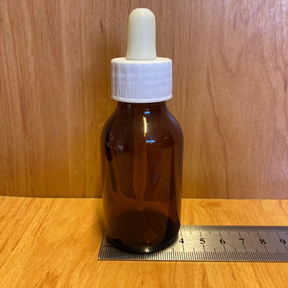 50 Ml Plastik Damlalıklı Amber Cam Şişe , 50Cc Kahverengi Cam Şişe Damlalıklı x 6 Adet - Resim 4