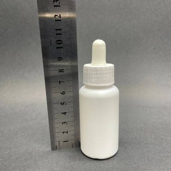 50Ml Beyaz PE Plastik Şişe , Plastik Damlalıklı , 50 Cc Damlalıklı Plastik Şişe x 6 Adet - Resim 3