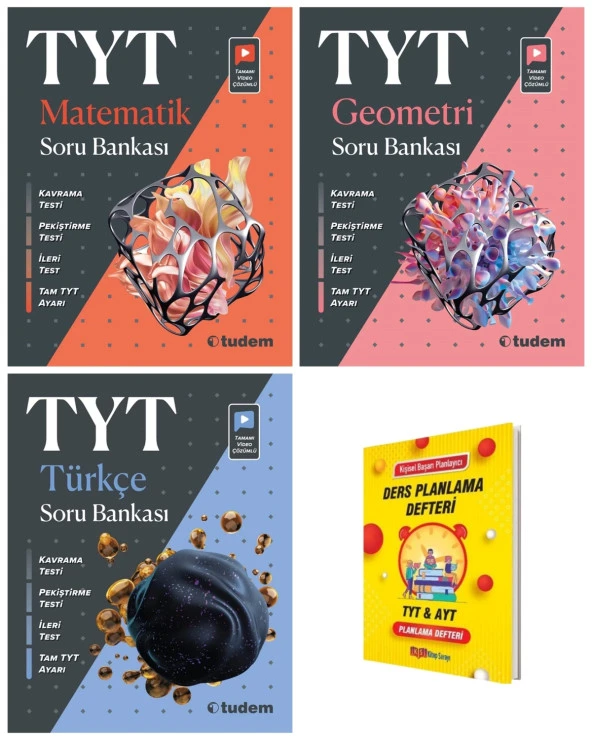 TYT Matematik Geometri ve Türkçe 3lü Soru Bankaları