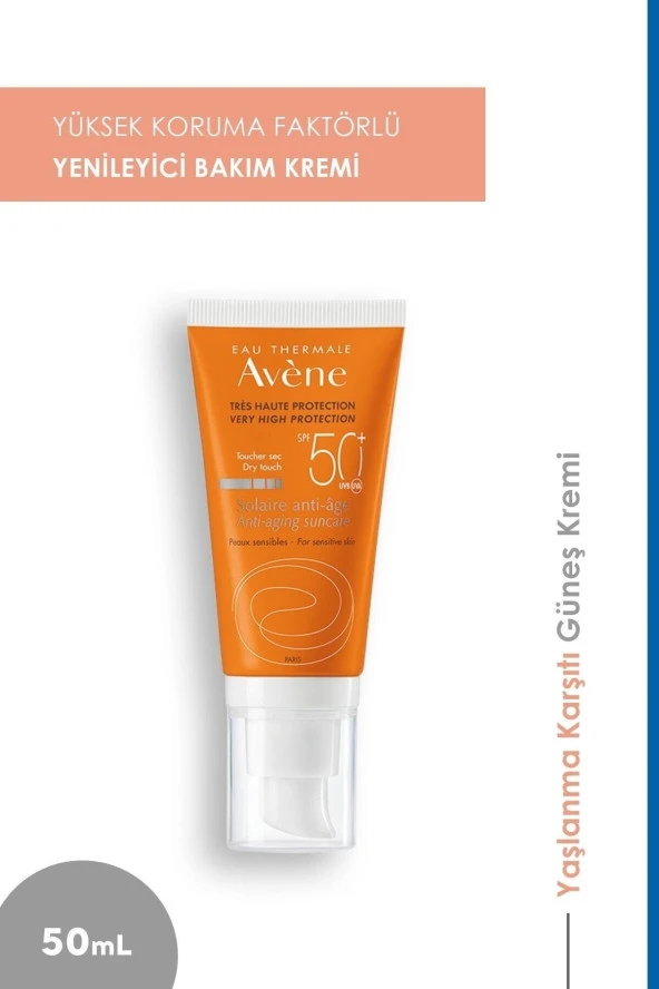 Avene Solaire SPF 50 Yaşlanma Karşıtı Güneş Kremi 50 ml