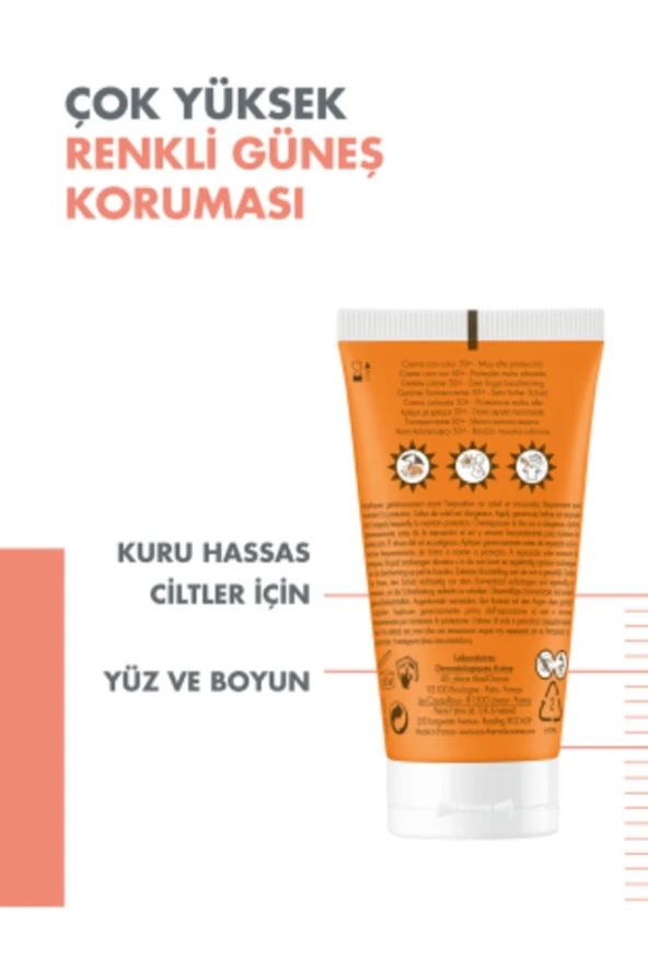Avene Solaire SPF 50+ Kuru Ciltler İçin Renkli Güneş Kremi 50 ml - 4