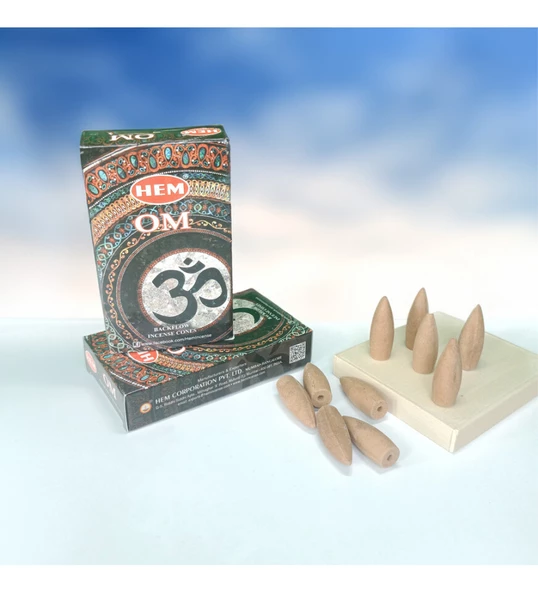 OM Back Flow Geri Akışlı Konik Tütsü Mumu 10'lu Karbonsuz ürün görseli