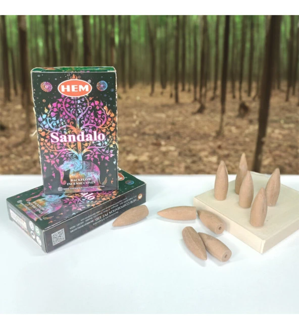 Sandalo Back Flow Geri Akışlı Konik Tütsü Mumu 10'lu Karbonsuz ürün görseli