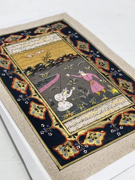 Soylulara İhtiram Adlı El Yapımı Minyatür Resim 23x14,5 cm - Resim 3