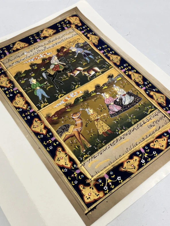 Savaş ve Diplomasi Adlı El Yapımı Minyatür Resim 30x20 cm - Resim 3