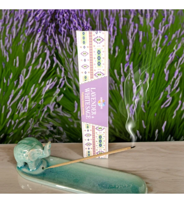 Lavanta & Adaçayı (Lavender & White Sage) 10'lu Çubuk Tütsü Karbonsuz ürün görseli
