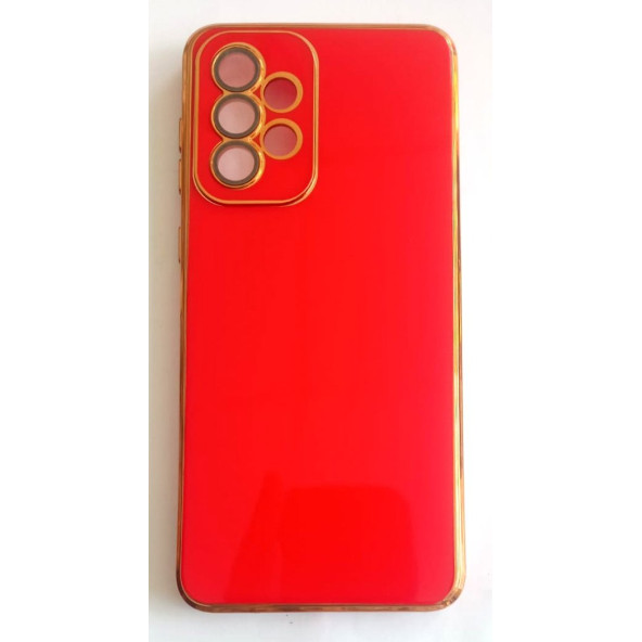 Samsung Galaxy A33 Uyumlu Parlak Yumuşak Altın Yaldızlı Kılıf - Resim 3