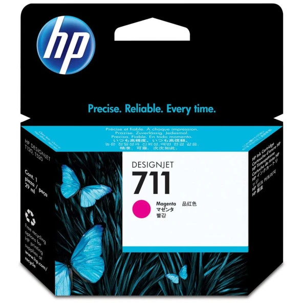 HP 711 Magenta Kırmızı 29ML Plotter Kartuşu CZ131A ürün görseli 1