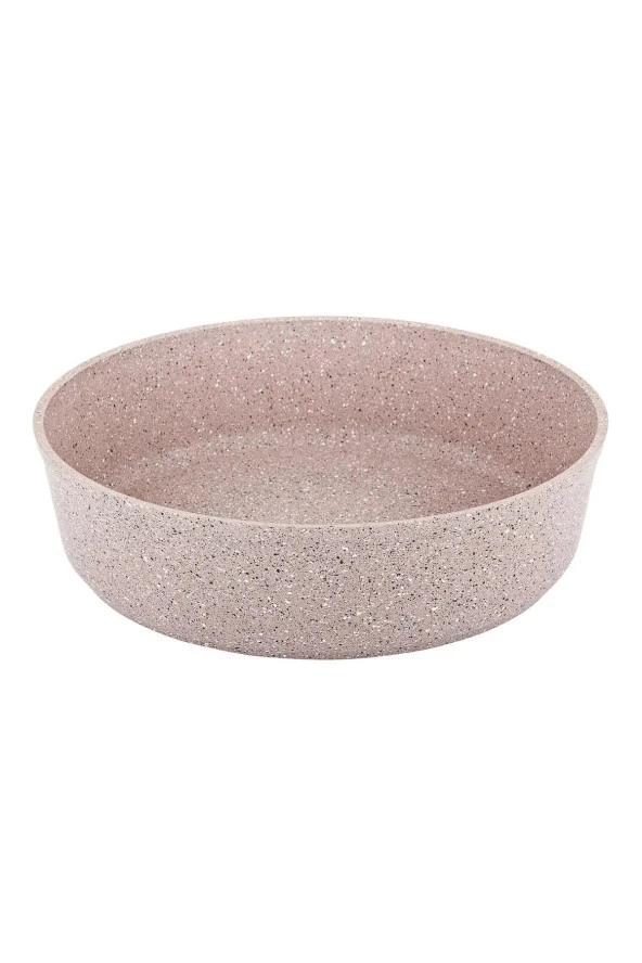 OMS 3411 Granit Yuvarlak Fırın Tepsisi 28 Cm Sütlü Kahve