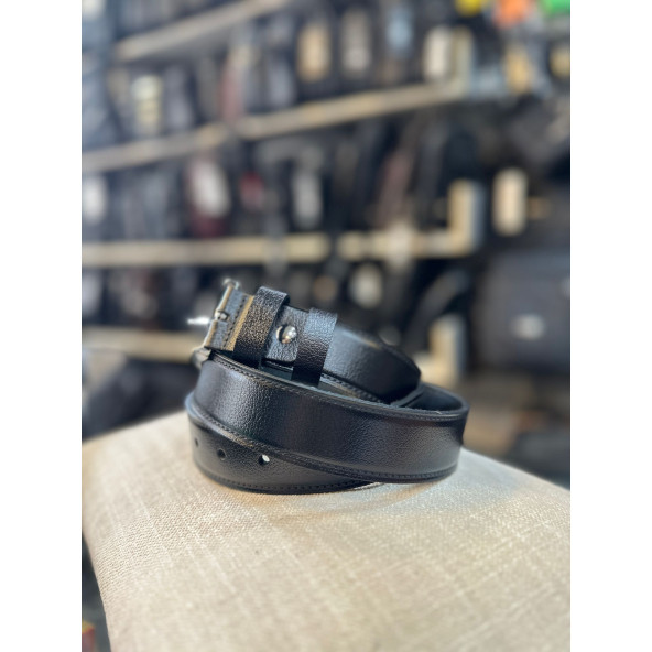 TRG POLO SİYAH DERİ KEMER - Resim 3