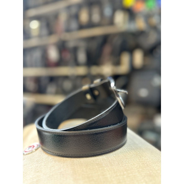 TRG POLO SİYAH DERİ KEMER - Resim 4