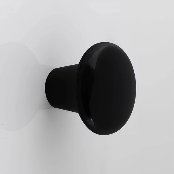 Mantar Düğme Sert Plastik Kulp Siyah Dolap Mobilya Mutfak Dolabı Çekmece Kapak Kulpu Kulbu 5 ADET - Resim 8
