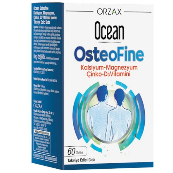 Orzax Ocean OsteoFine Takviye Edici Gıda 60 Tablet