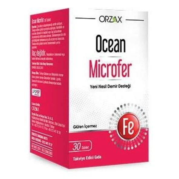 Orzax Ocean Microfer Takviye Edici Gıda 30 Tablet