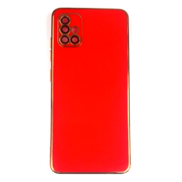 Samsung Galaxy A51 Uyumlu Parlak Yumuşak Altın Yaldızlı Kılıf ürün görseli 1