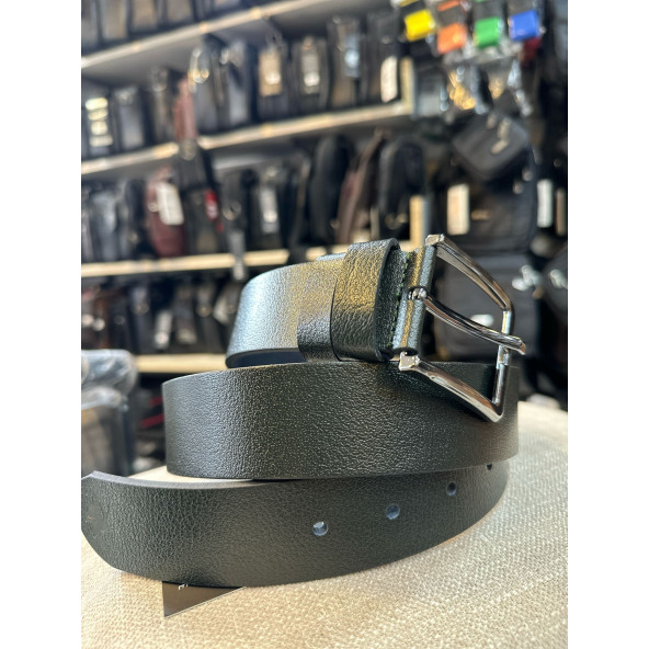 TRG POLO YEŞİL HAKİKİ DERİ ERKEK KEMERİ-4CM - 6