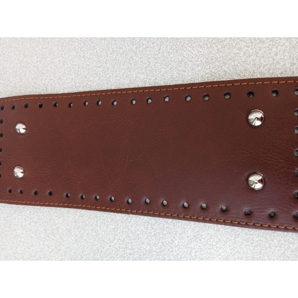Likya 25-10 cm  Salpali Deri Taba Rengi Çanta Tabanı - 4