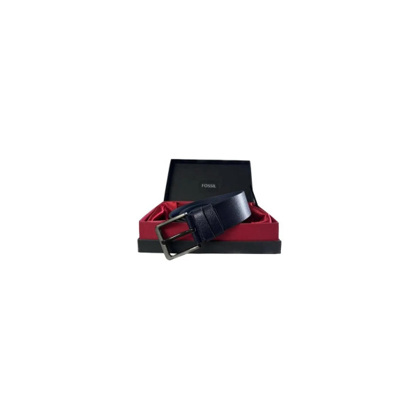 FOSSİL Lacivert Hakiki Deri 4 cm Erkek Kemeri - 4