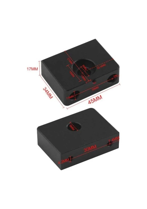 Ender 3 Serisi ve CR10 için Yükseltilmiş Z Ekseni Trapez Mil Tutucu - 2