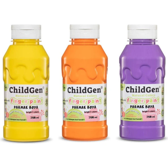 ChildGen Mini Sanatçı Boya Seti - Şövale Tuval Parmak Boya Sulu Boya Seti 4 - 7