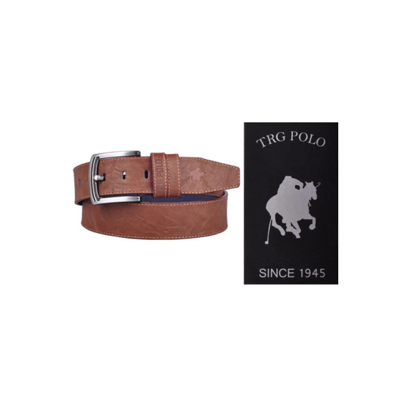 TRG POLO Kahverengi Sunni Deri Erkek  Kemer ürün görseli