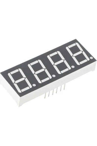 4-Haneli 7-Segment LED Ekran Modülü (14mm Kırmızı Ortak Anot 0.56 inch) - 2
