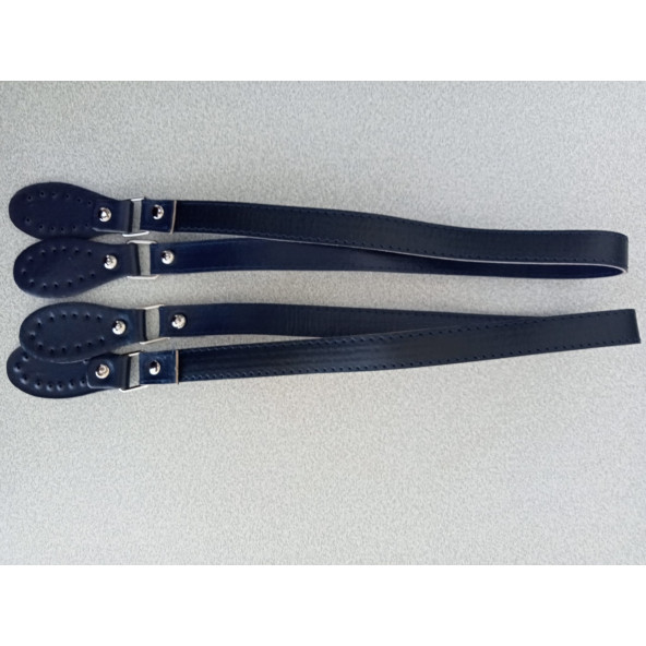 Likya lacivert  Salpalı Deri  Aparatlı Çanta Sapı