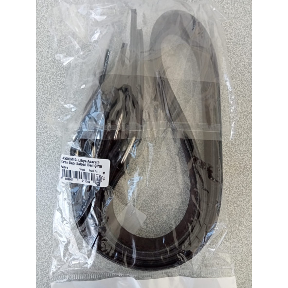 Likya Kahverengi  Salpalı Deri Aparatlı  Çanta Sapı