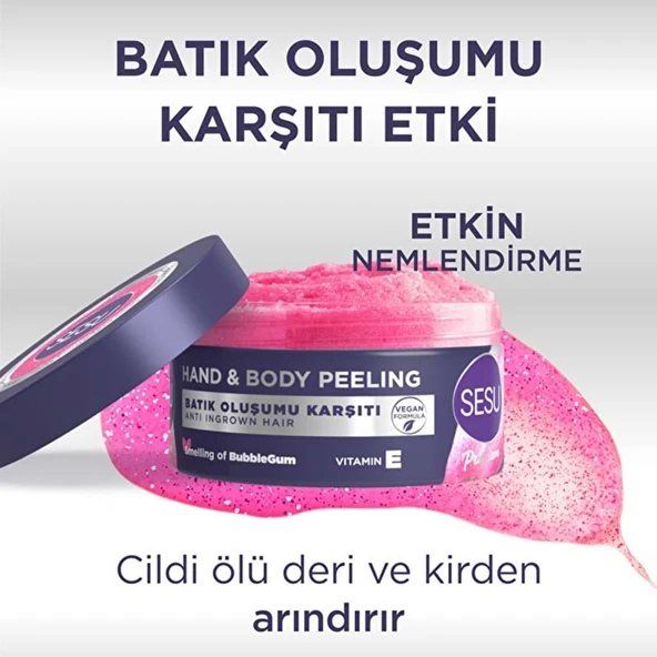 Sesu Vücut Peelingi 250ML (Hand & Body Peelıbg) (3 Lü Set) - Resim 3