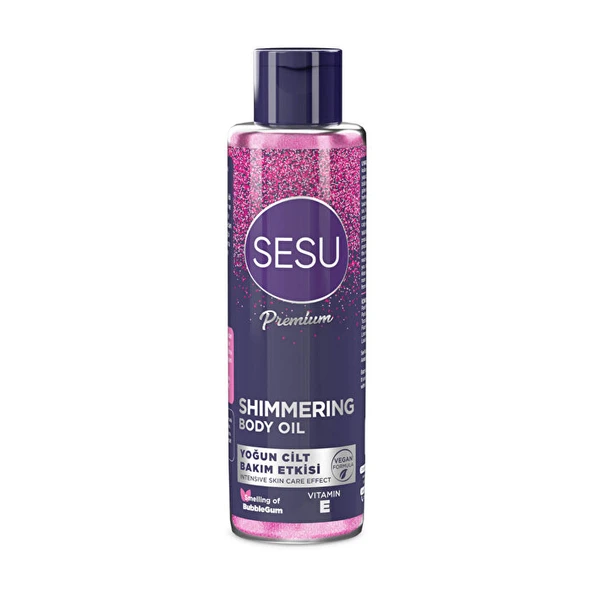Sesu Simli Cilt Bakım Yağı 150ML (Shımmering Body Oıl) (3 Lü Set) - 2