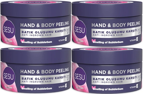 Sesu Vücut Peelingi 250ML (Hand & Body Peelıbg) (4 Lü Set)