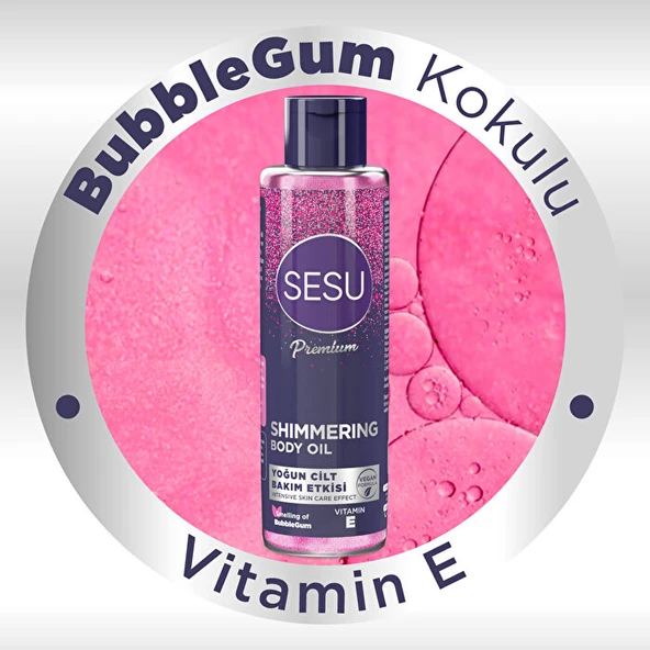 Sesu Simli Cilt Bakım Yağı 150ML (Shımmering Body Oıl) (2 Li Set) - 4