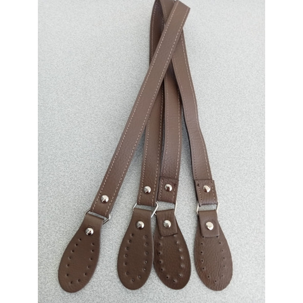 Likya  BEJ Salpalı Deri Aparatlı Çanta Sapı - 2