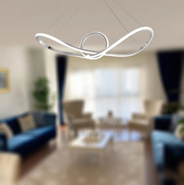 TT Aydınlatma TT002-KR  Papyon Modeli Krom Kaplama Led Avize - Resim 3