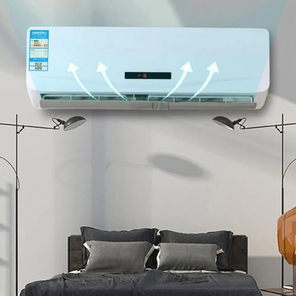 TechTic Evrensel Rüzgar Deflektörü Klima Hava Yönlendirici Mini Kaset Tipi Klima İçin Hava Kalkanı - Resim 6