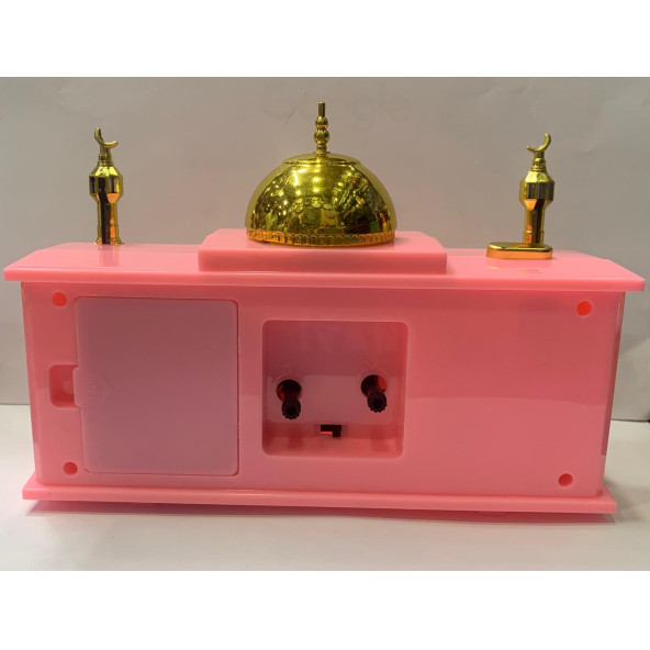 Alarm Sesi Yerine Ezan Okuyan Saat Büyük Boy -pembe Renk-M3..... - 3